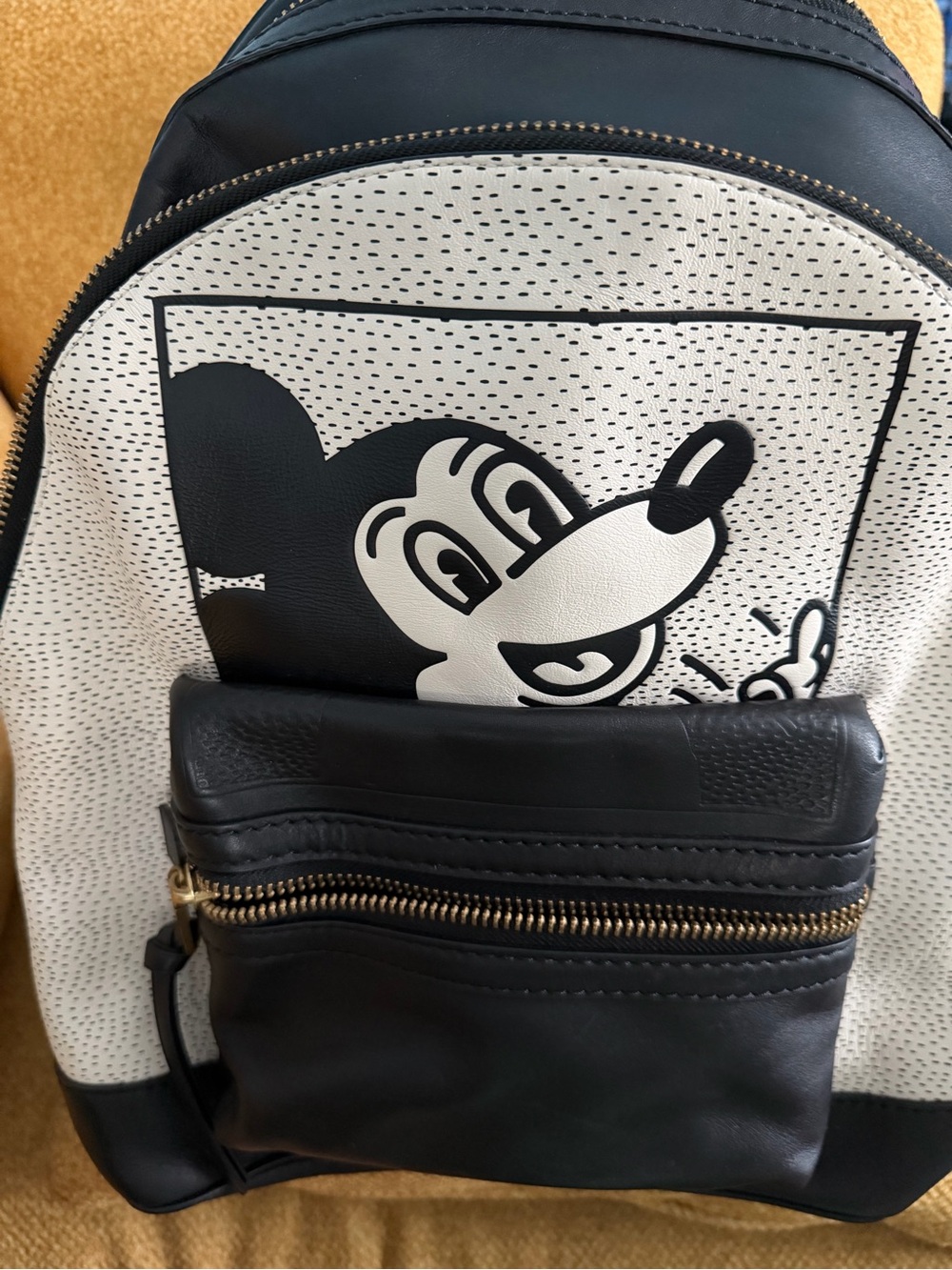 Coach Keith Harring Black and White Mickey Men’s Backpack